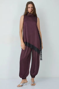 BSB BLOUSE LACE BORDEAUX
