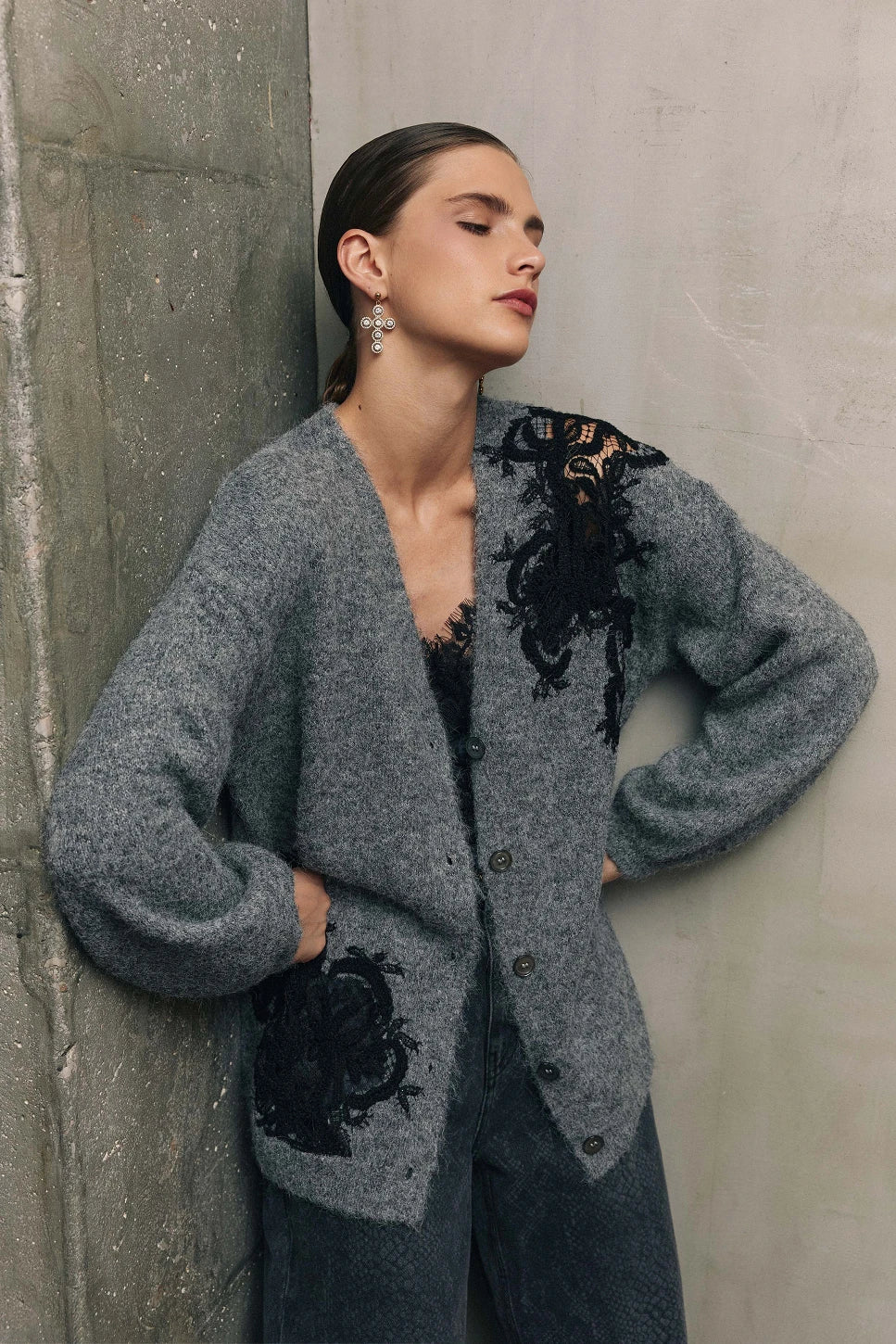 BSB CARDIGAN GREY