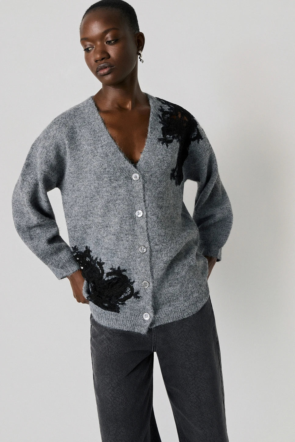 BSB CARDIGAN GREY