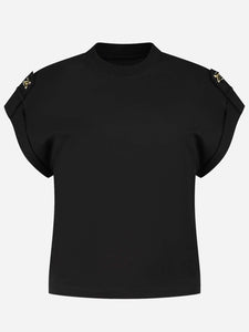 Nikkie Epaulette N T - Shirt -Black