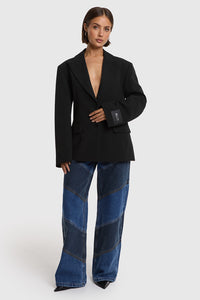 ALIX WOVEN FITTED BLAZER