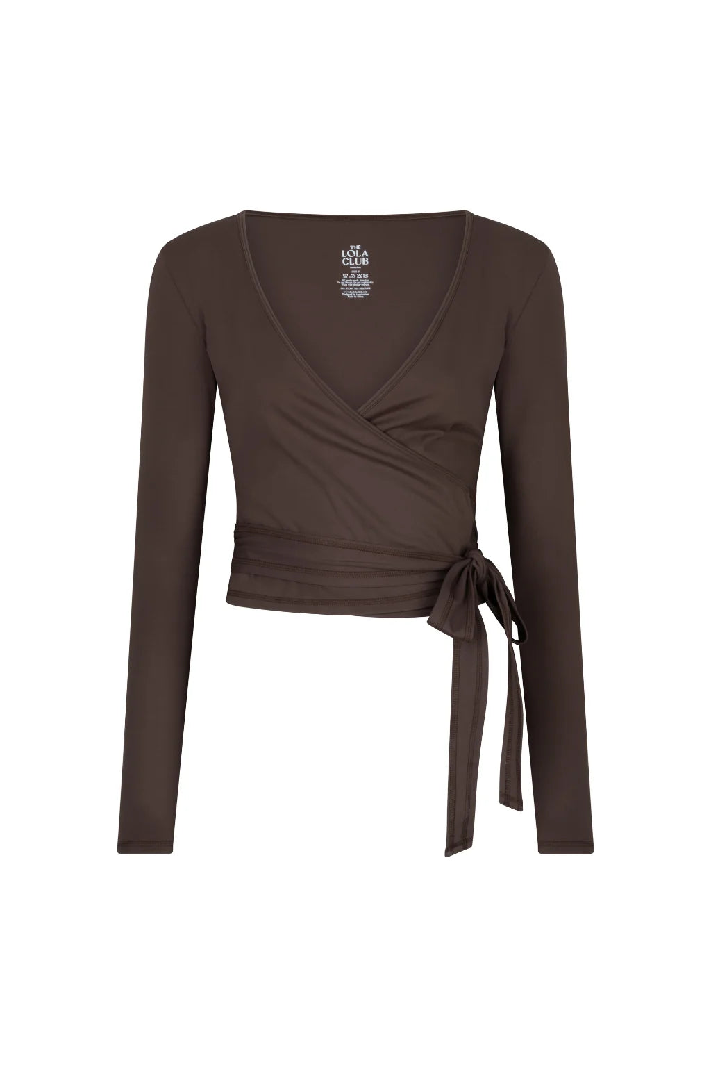 LOLA BRUNA WRAP TOP - ESPRESSO