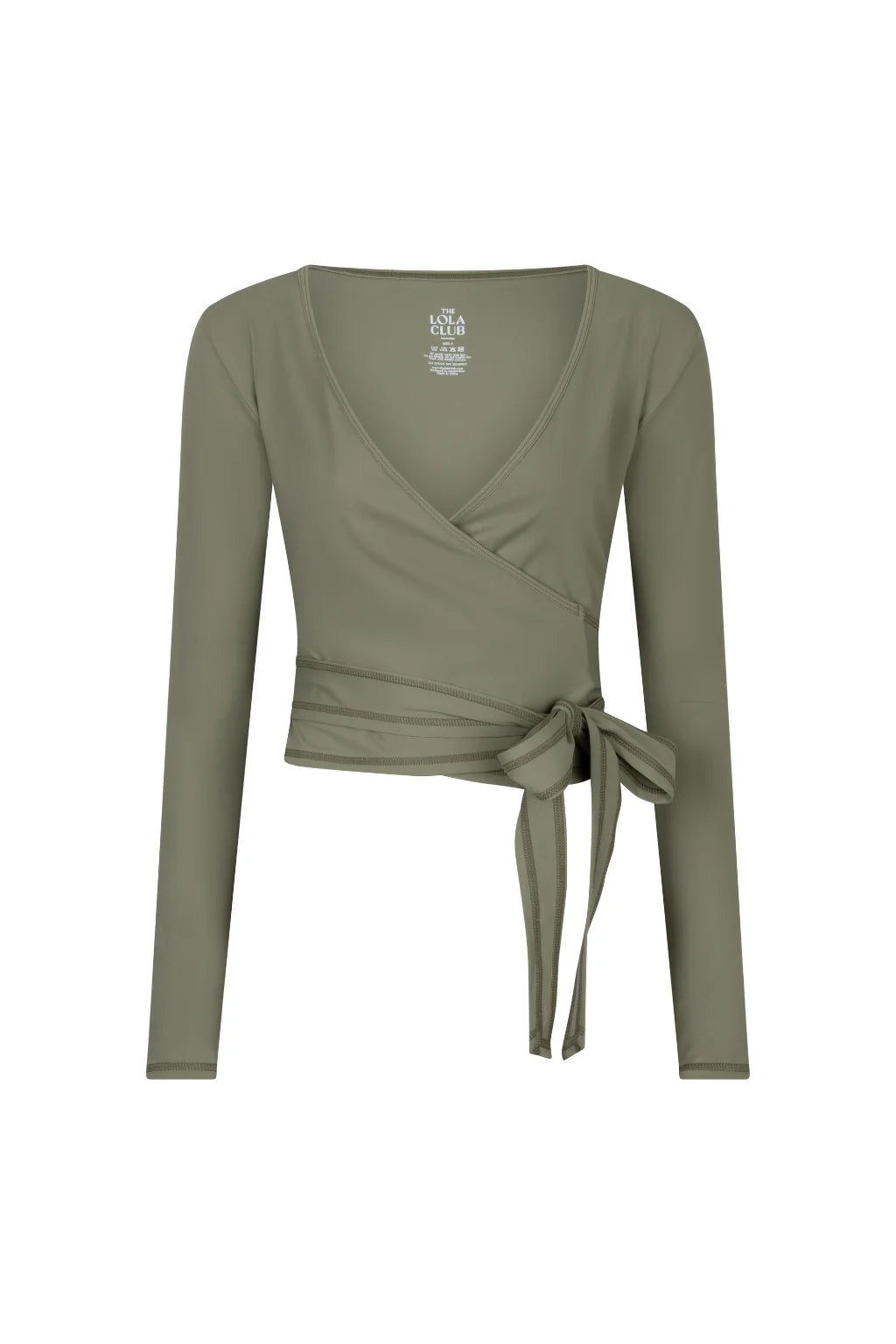 LOLA BRUNA WRAP TOP - SAGE GREEN