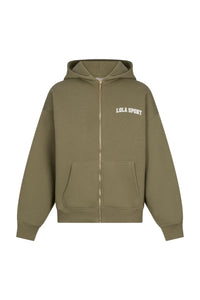 LOLA STELLA ZIP HOODIE - SAGE GREEN