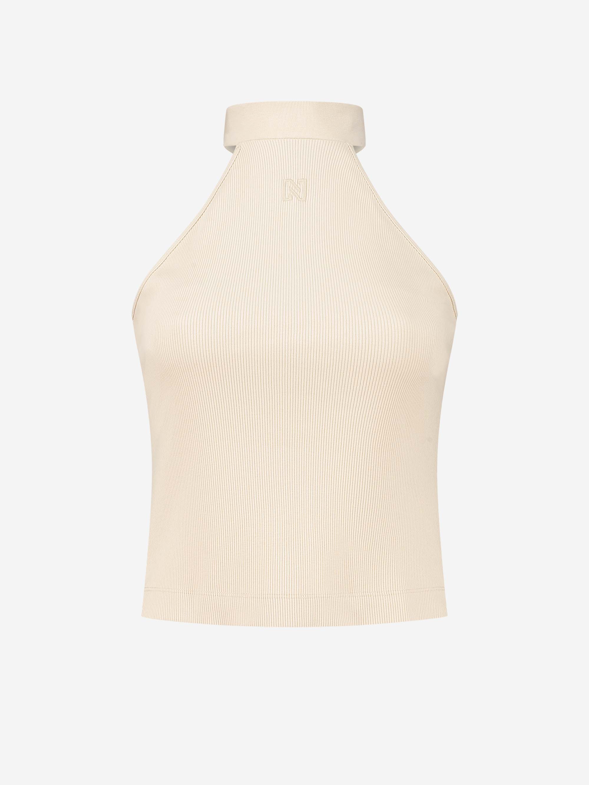 Nikkie Razorback Rib Top - Cream