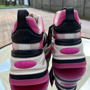 Buffalo Triplet m Sneaker - Cream -Black-Hot Pink