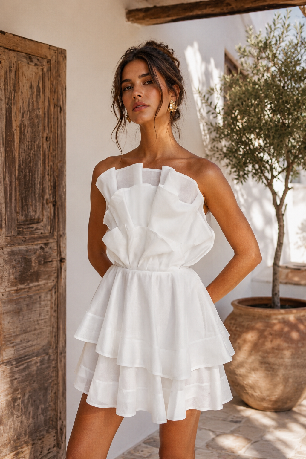 MANGO DRESS WHITE
