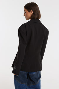 ALIX WOVEN FITTED BLAZER