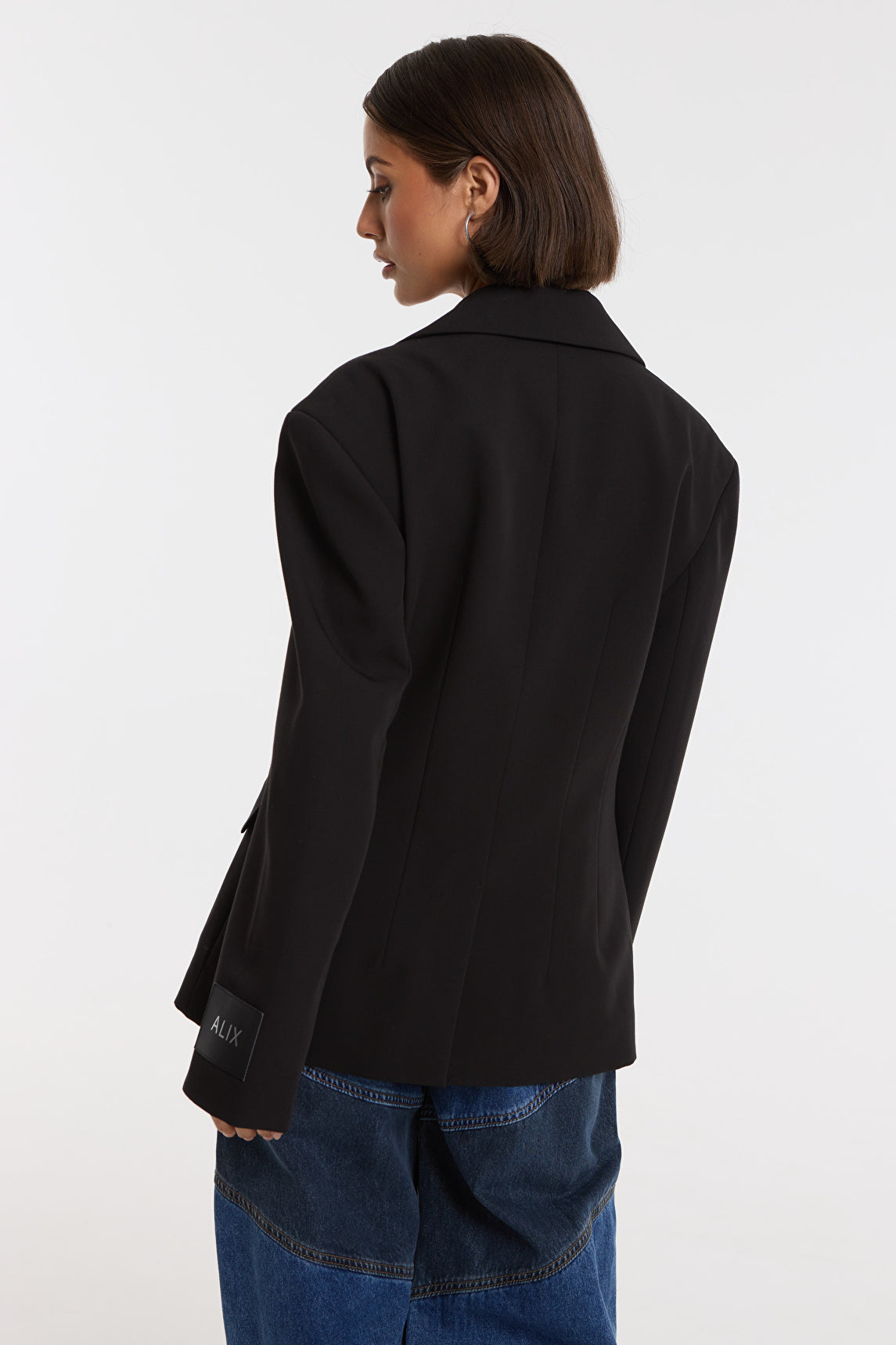 ALIX WOVEN FITTED BLAZER