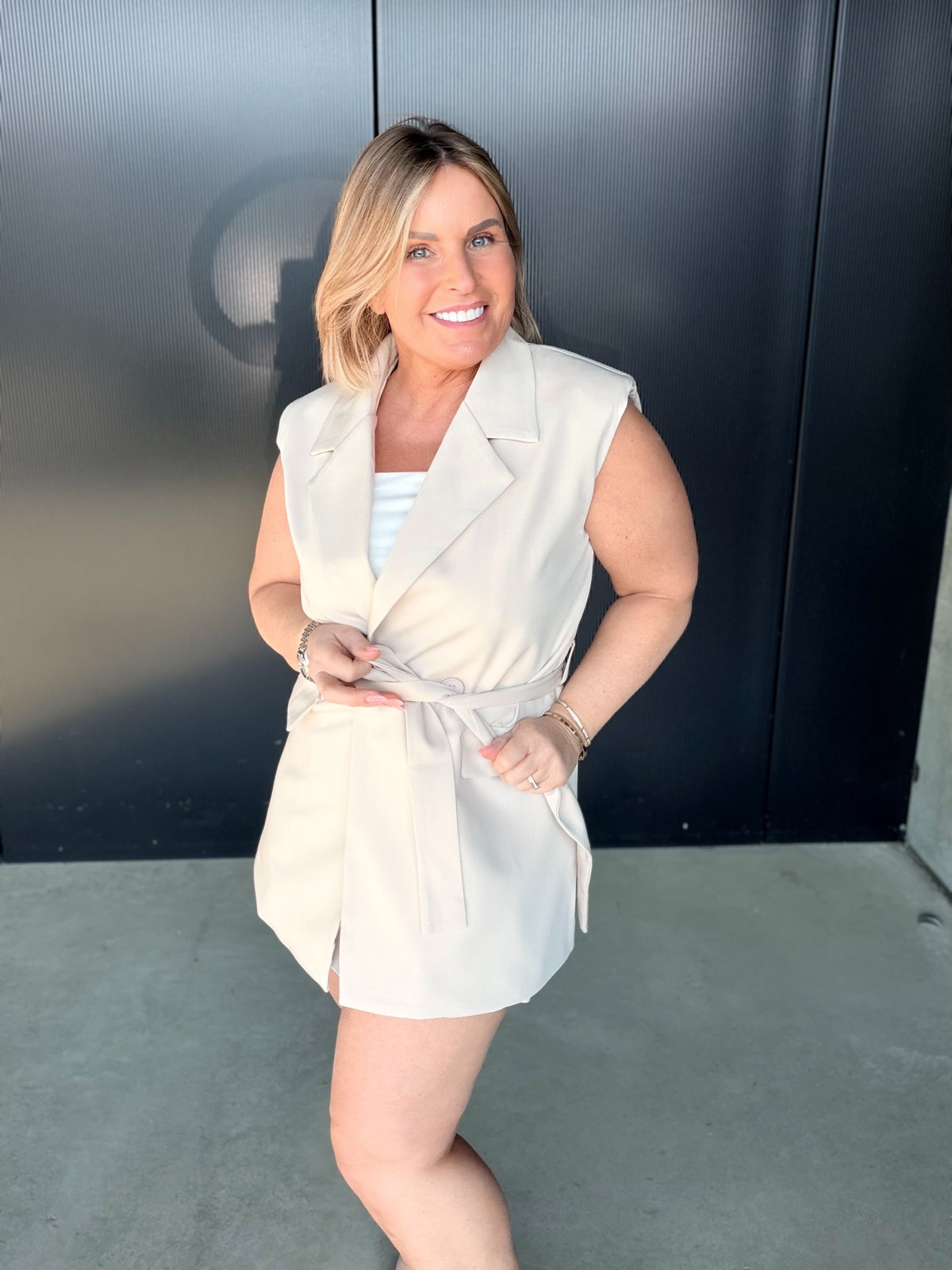 ISARA OFF BLAZER - BEIGE