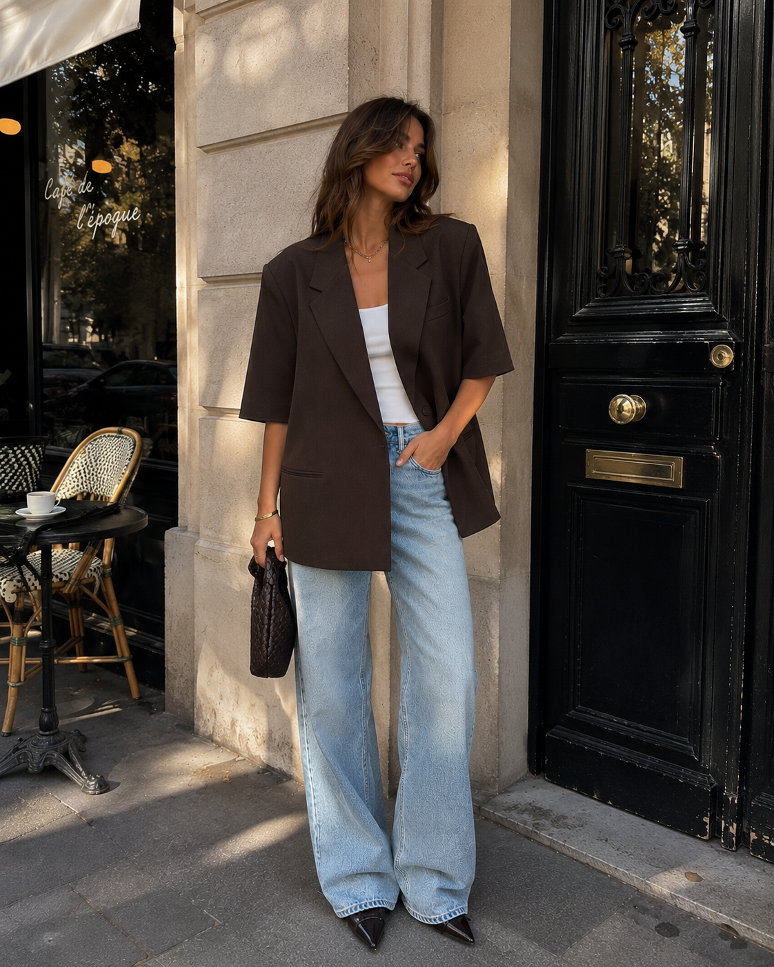 AMIRA BLAZER - BROWN
