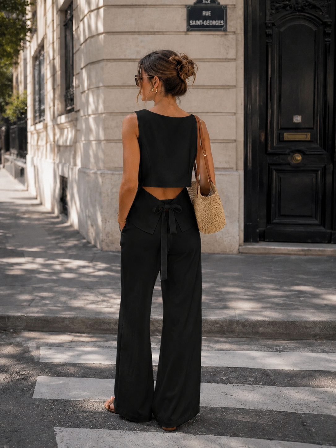 BLOOM TOP -BLACK