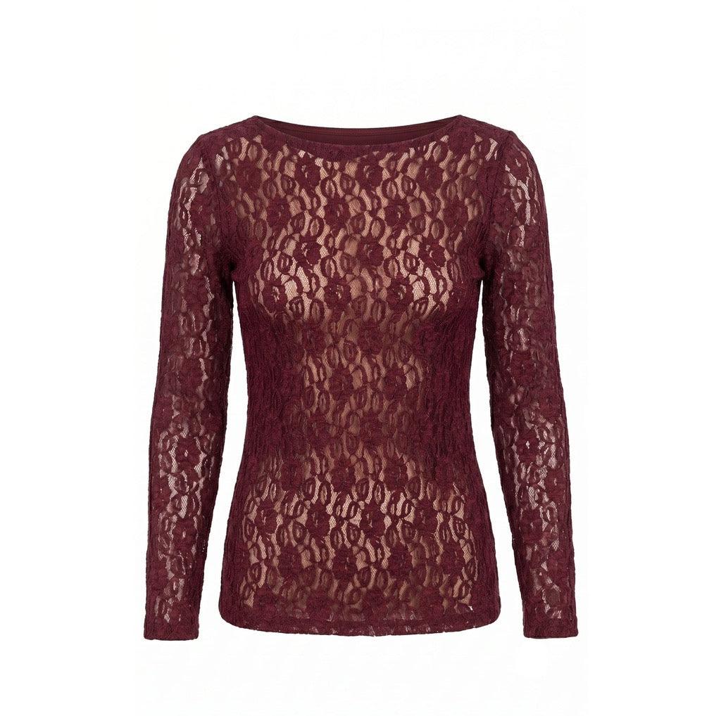 GISELLE TOP - BORDEAUX