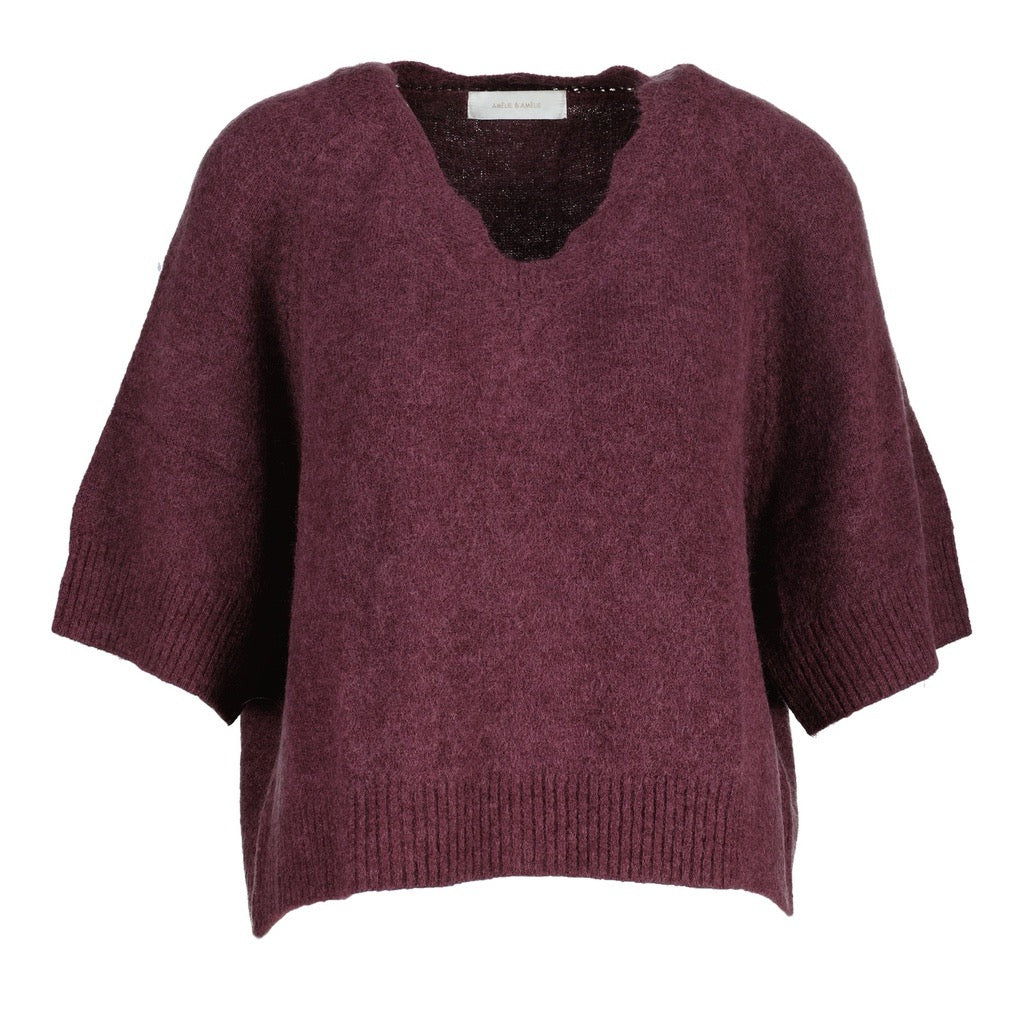 GELA KNIT AUBERGINE