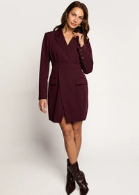 FB BLAZER DRESS BURGUNDY