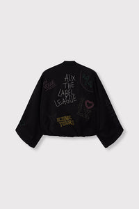 ALIX WOVEN ARTWORK BOMBER