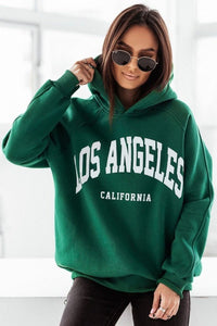 Hoodie Sweater Los Angeles - Green