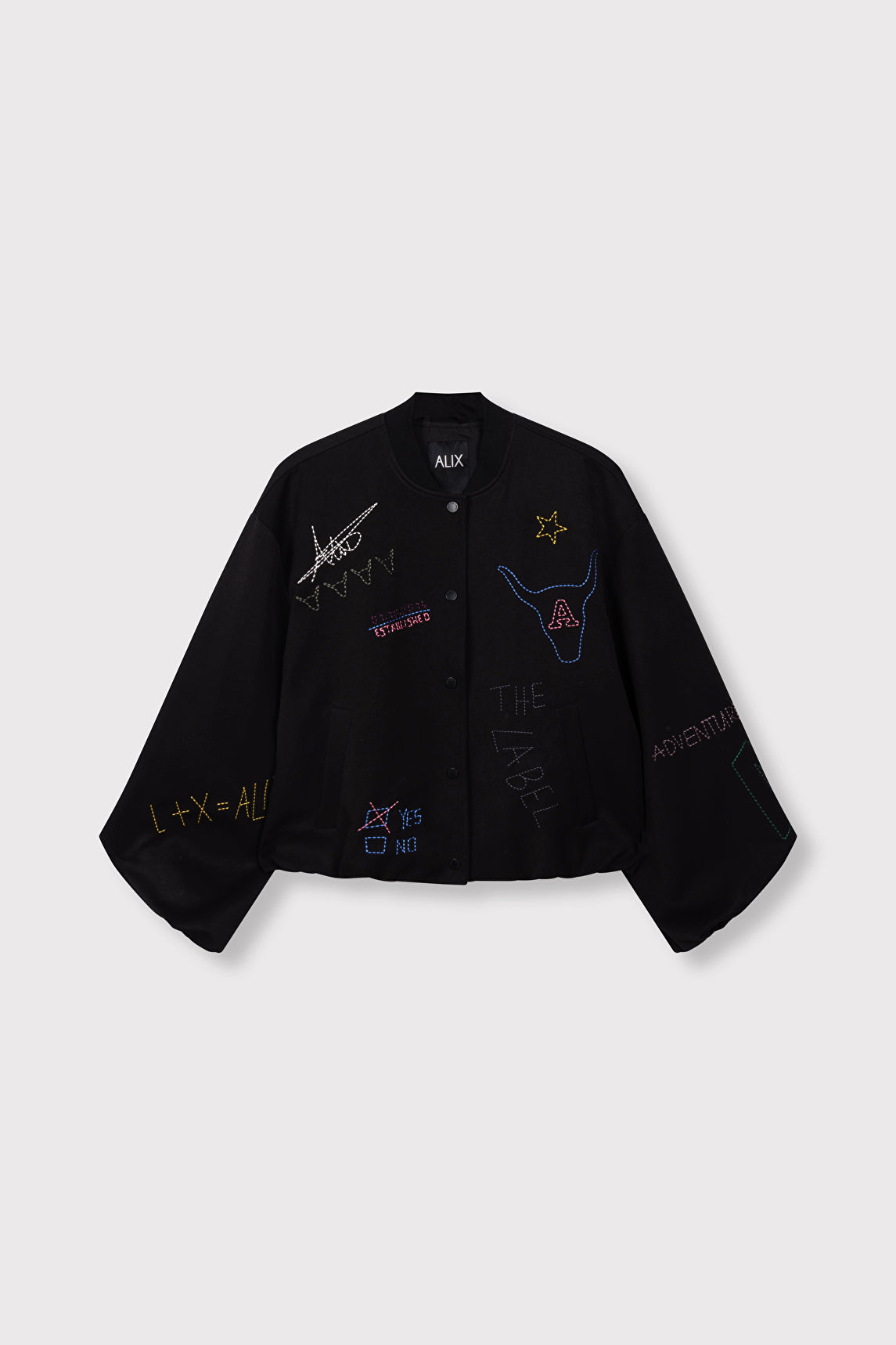 ALIX WOVEN ARTWORK BOMBER