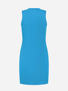 Cutout Sleeveless Dress -Dresden Blue