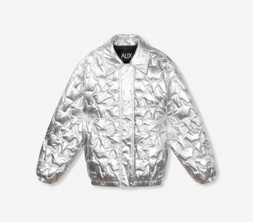 Alix the label Oversized Silver Bomber