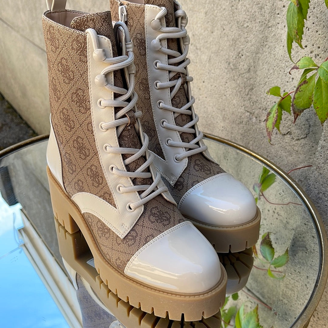 Guess Walkup Boots -Beige Brown