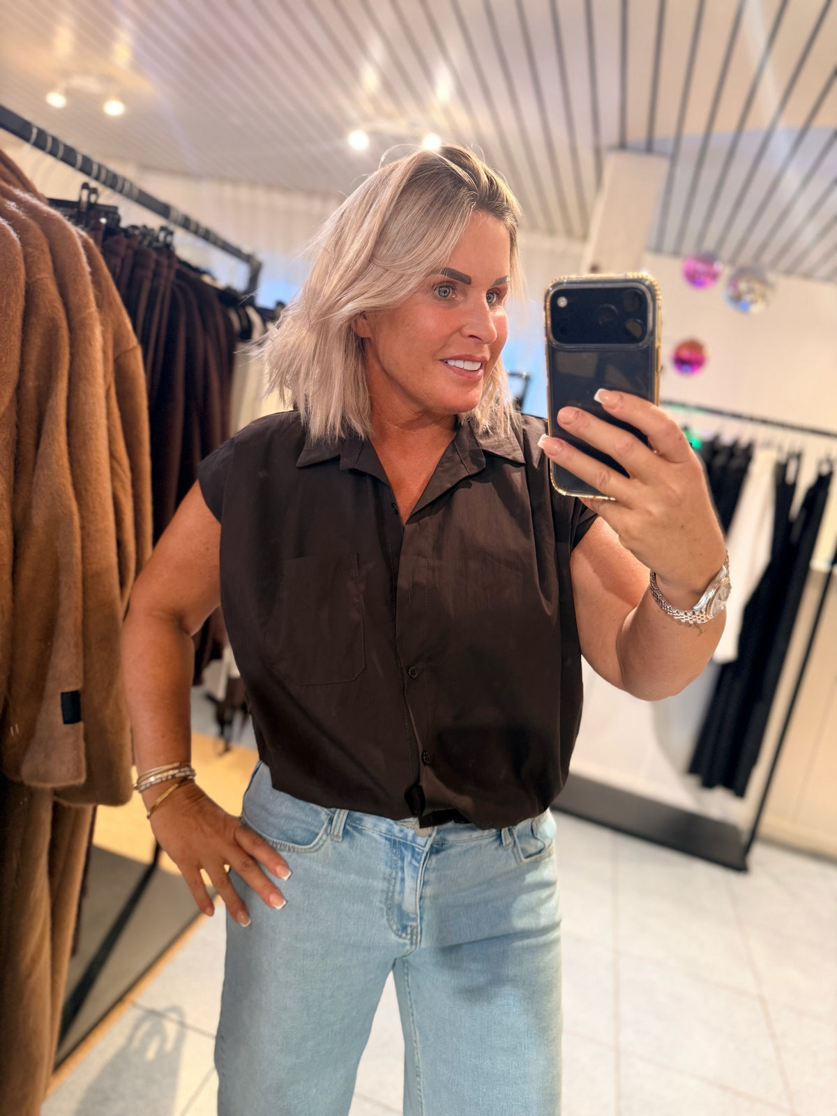 VION BLOUSE - BROWN