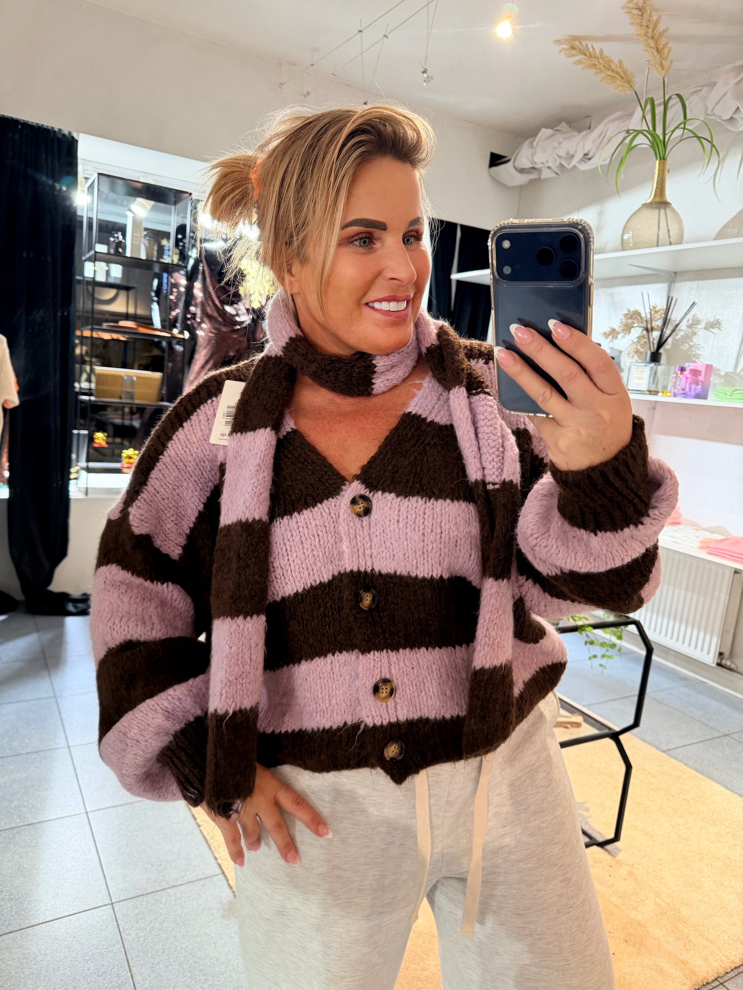 Bertha knit - Lila brown
