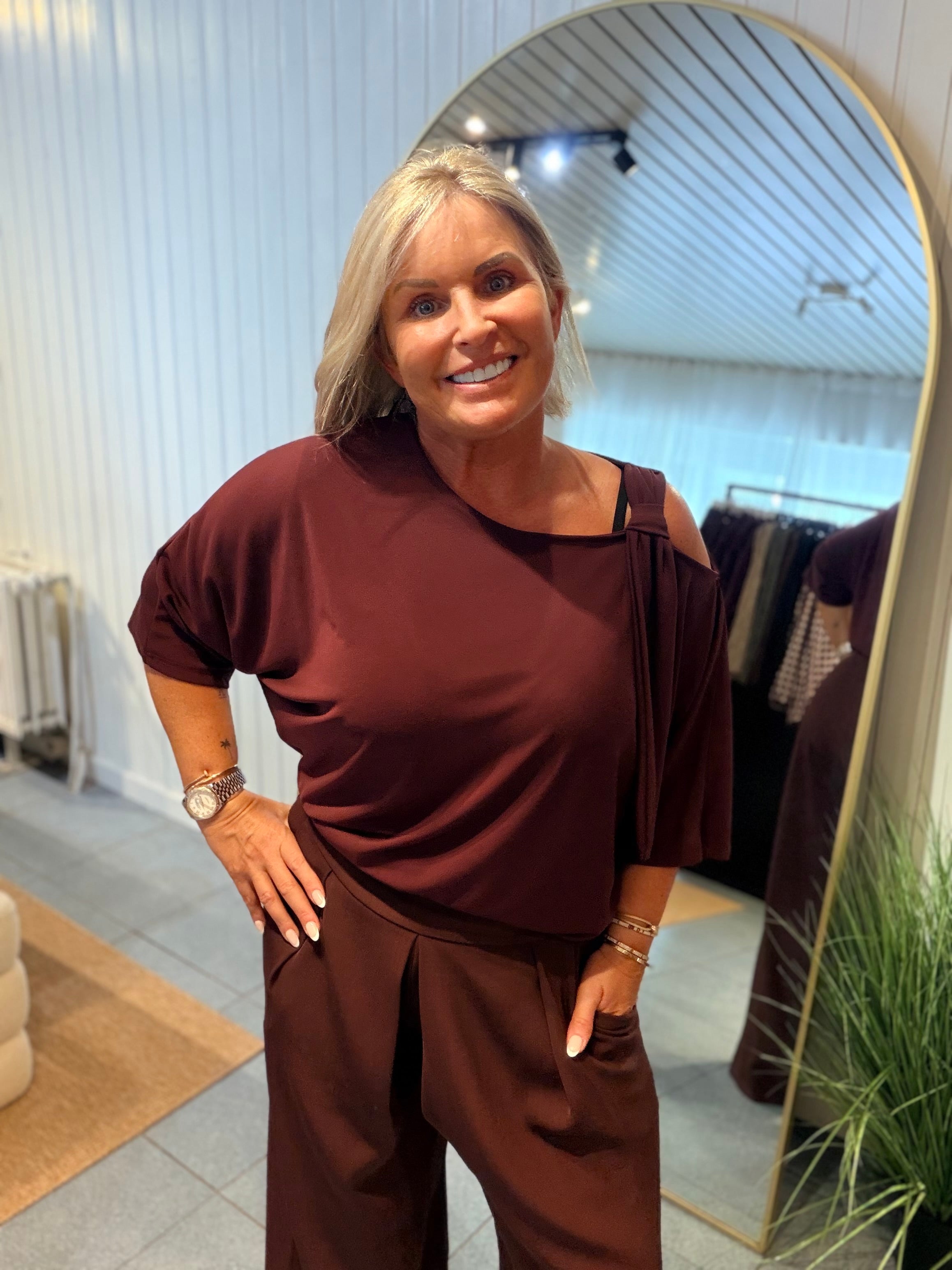 DRESDE TOP - AUBERGINE