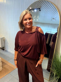 DRESDE TOP - AUBERGINE