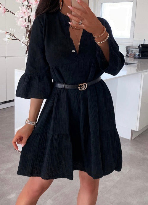 LEANDER DRESS -Black