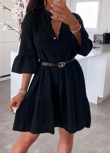 LEANDER DRESS -Black