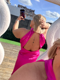 RINA ALLURA DRESS - FUSHIA