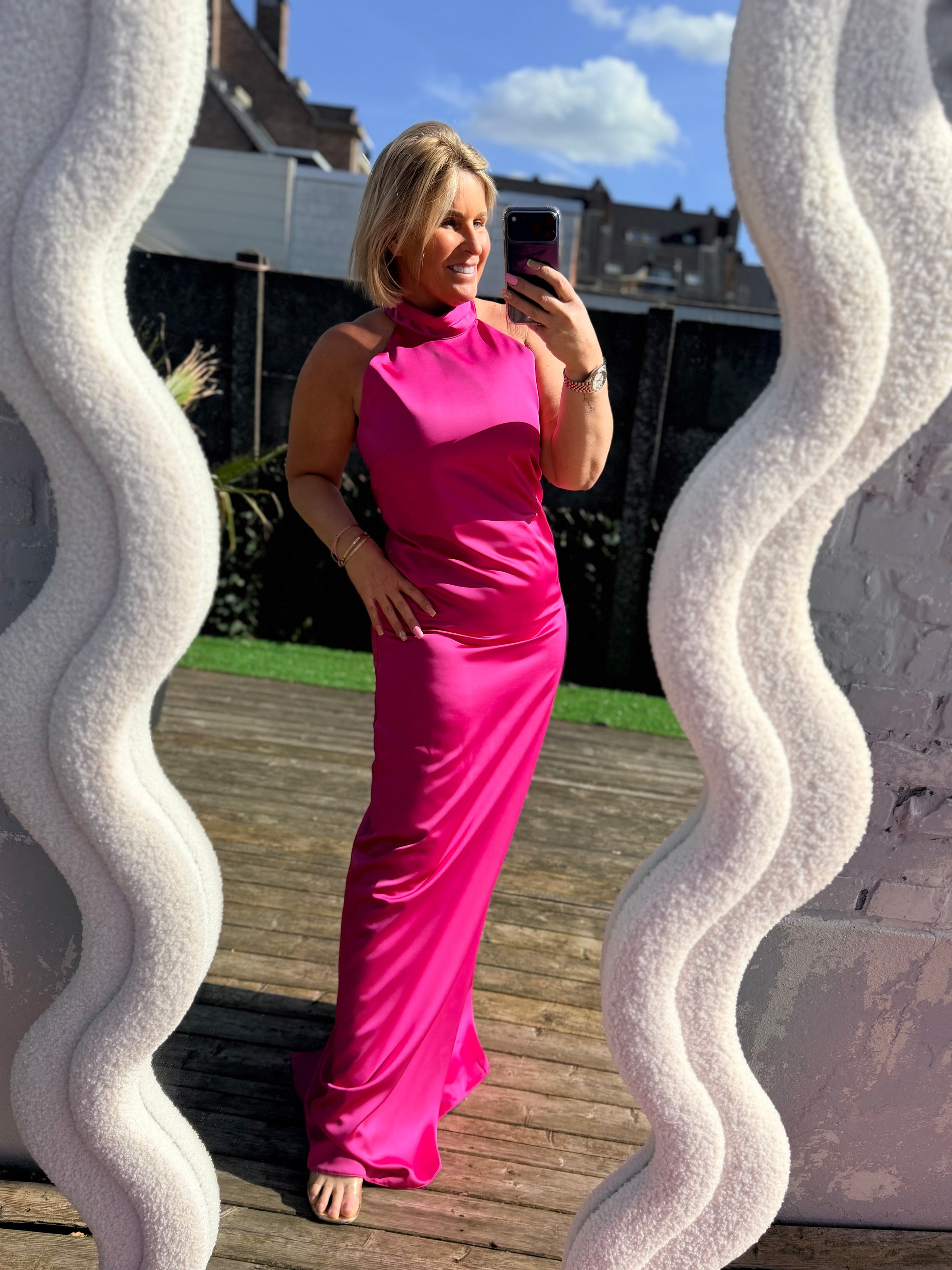 RINA ALLURA DRESS - FUSHIA