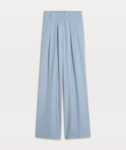 JOSH V Rivka High Rise Wide Pants - Dusty Blue Melange