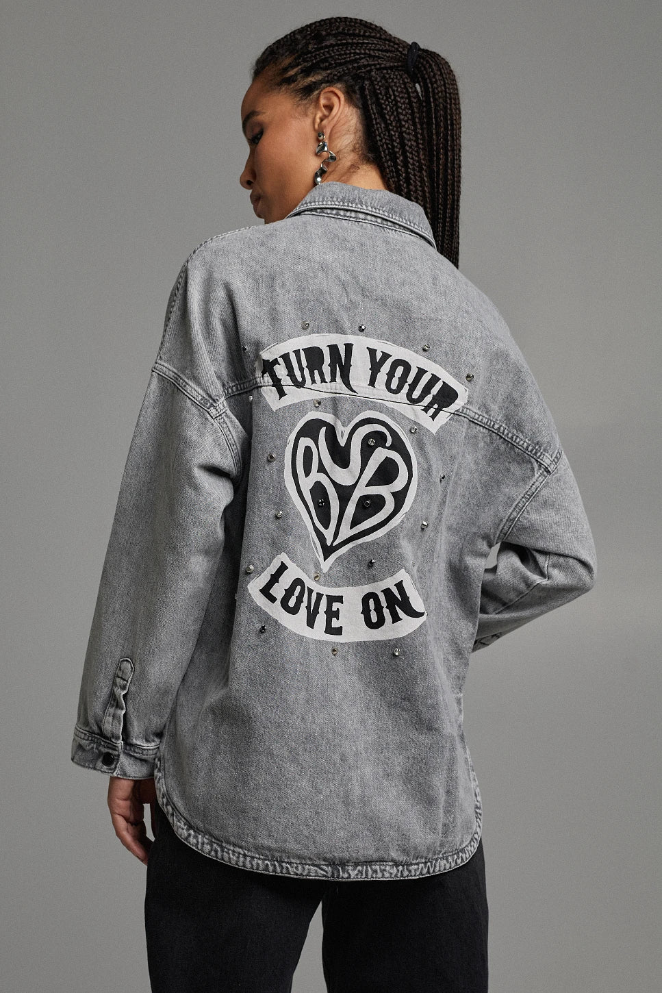 BSB TURN YOUR LOVE  ON JACKET  DENIM GREY