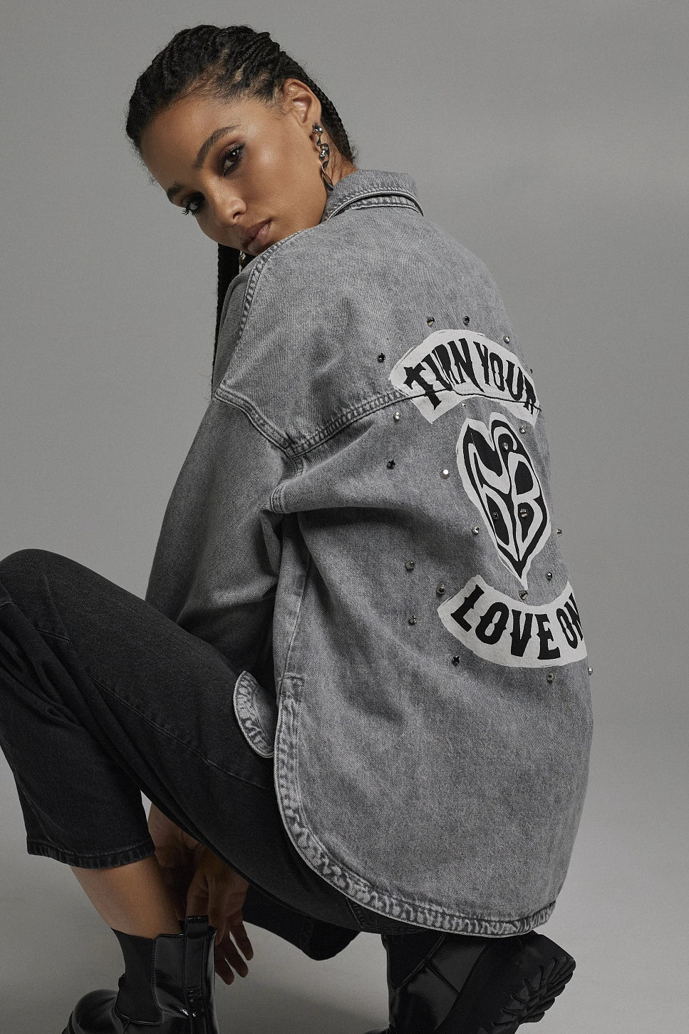 BSB TURN YOUR LOVE  ON JACKET  DENIM GREY