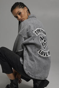 BSB TURN YOUR LOVE  ON JACKET  DENIM GREY