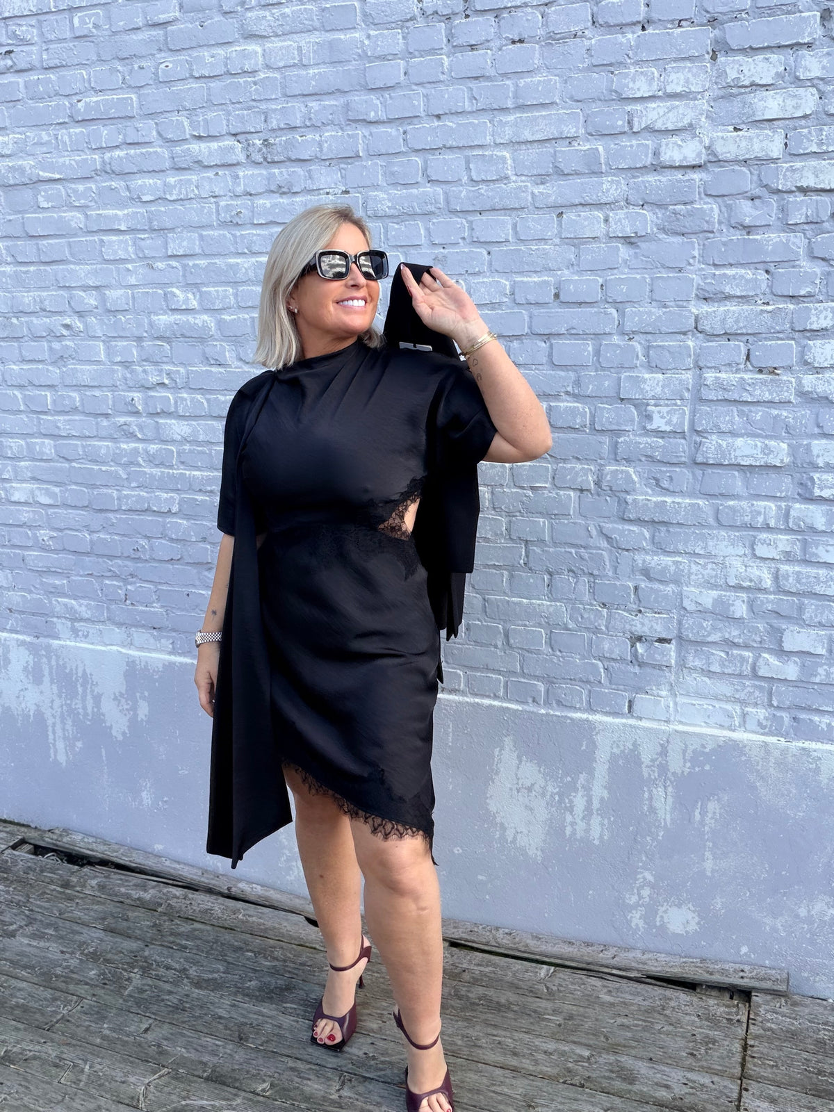 VICOLO ABITO DRESS - BLACK