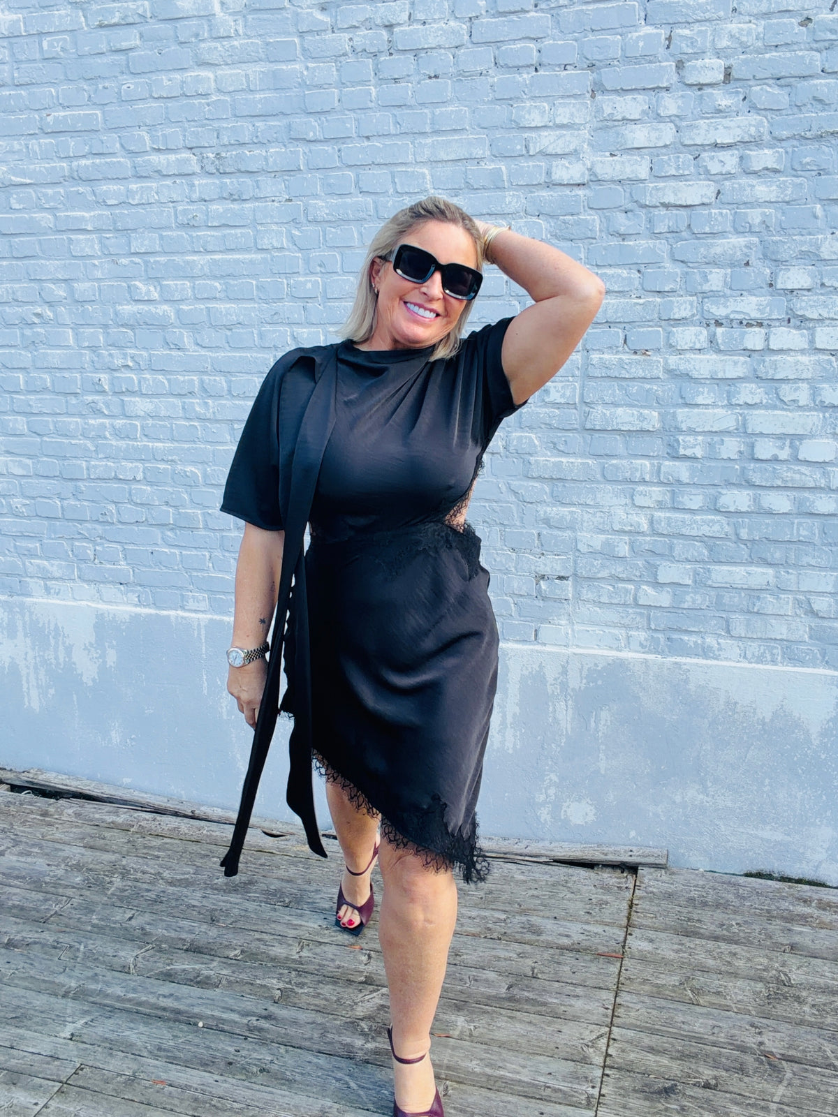VICOLO ABITO DRESS - BLACK