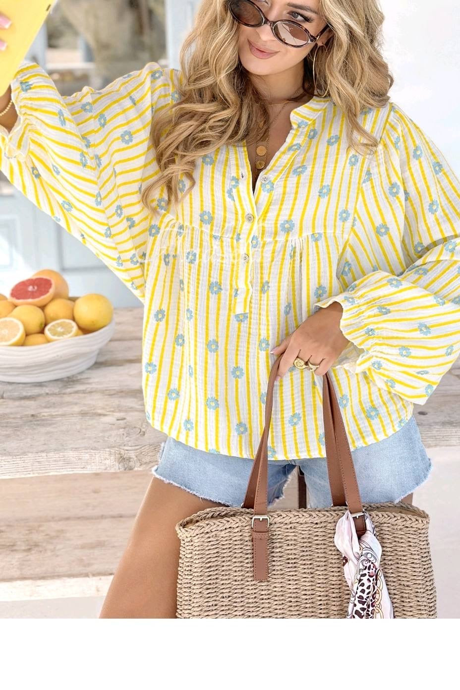 BLOUSE Fleur - Yellow