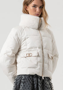 FRANCO puffer coat - Cream