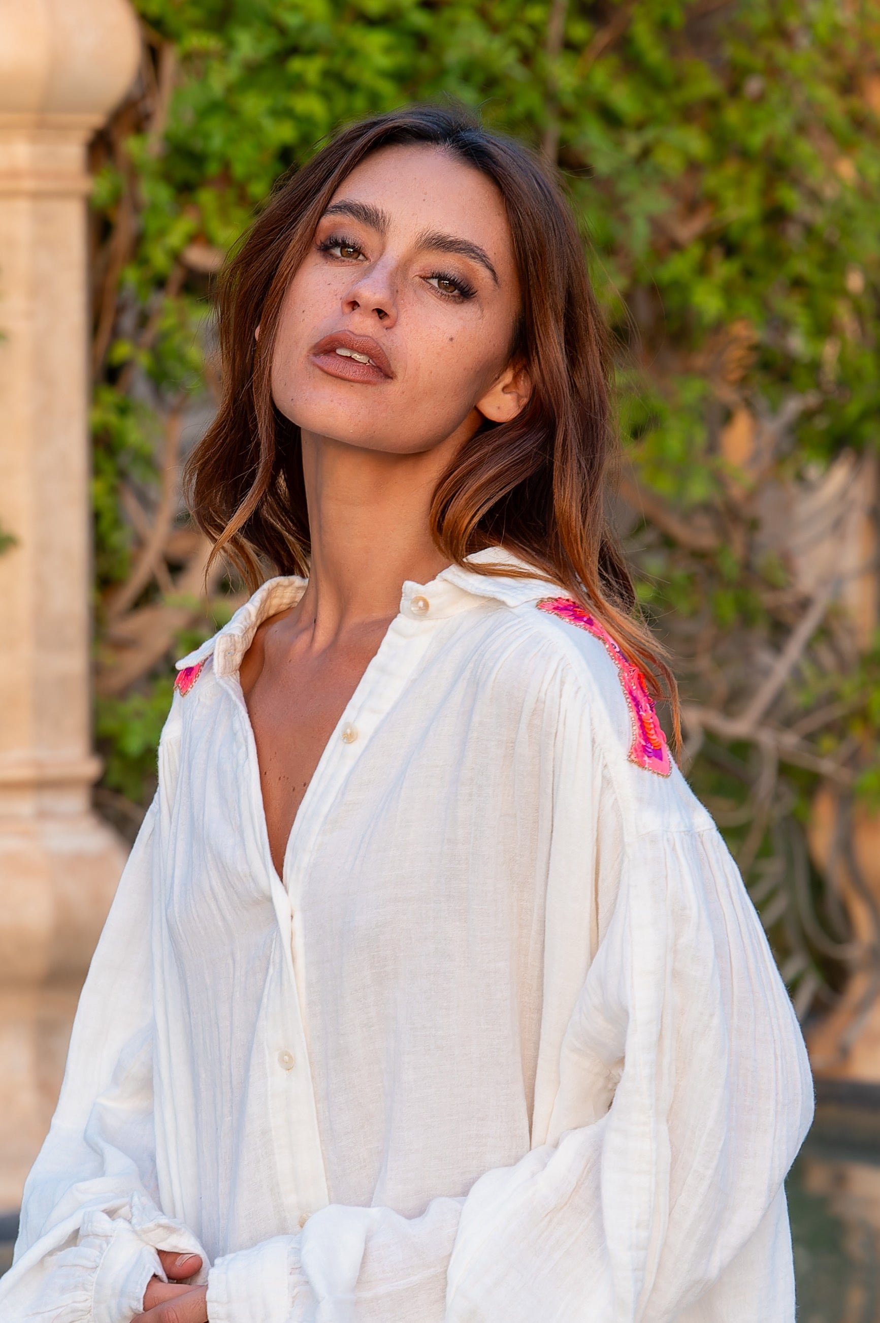 Las dallias dress - White