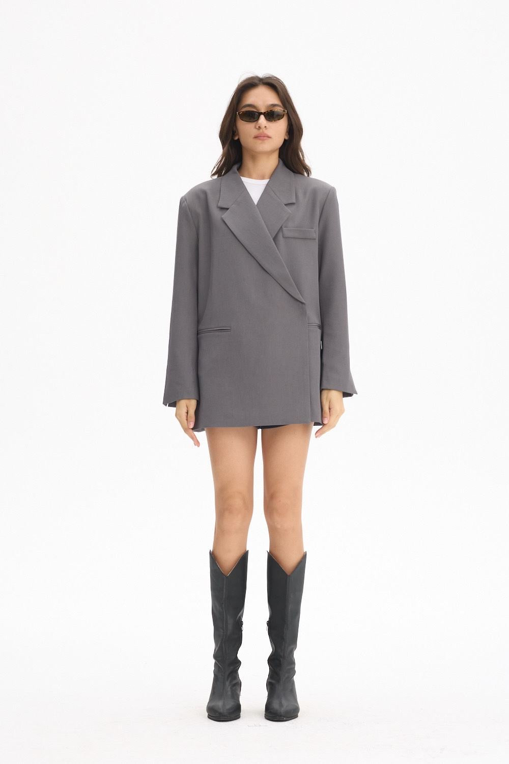 Amira blazer long sleeve - grey