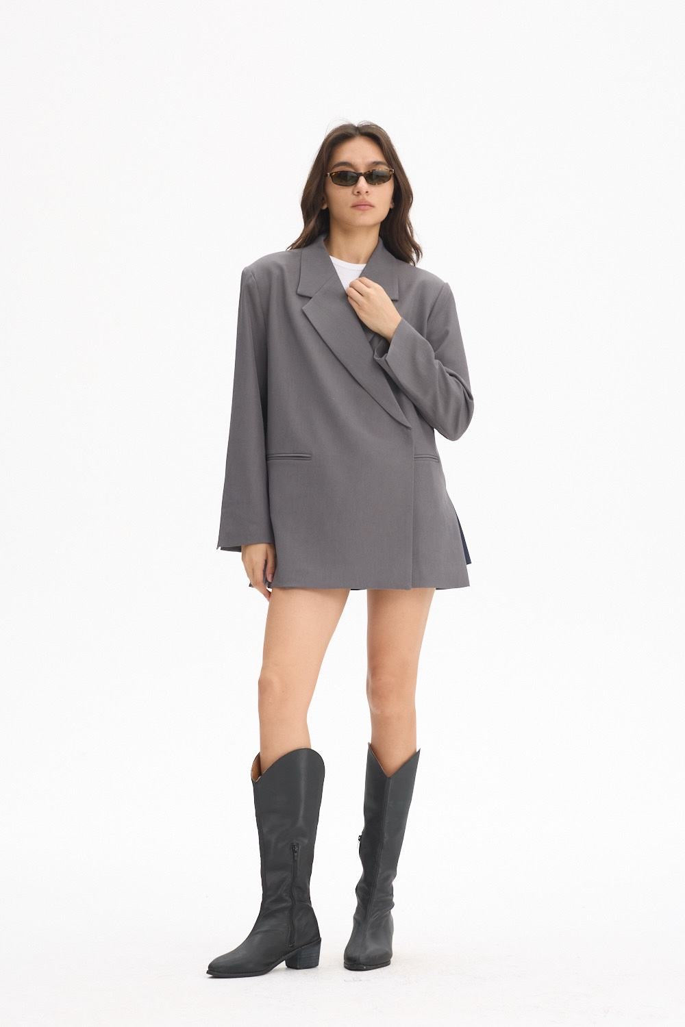 Amira blazer long sleeve - grey