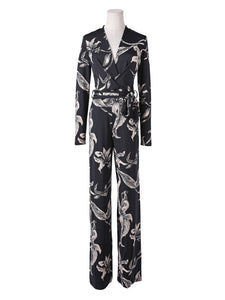 Jumpsuit flowers - Black