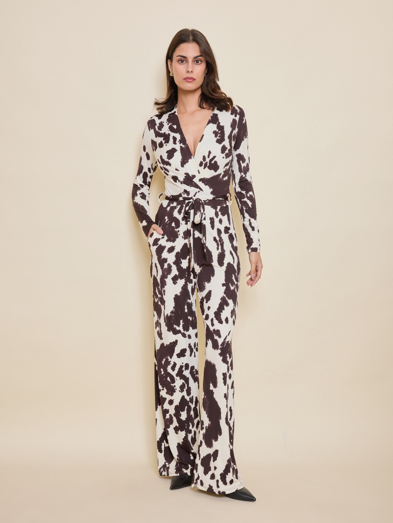 Jumpsuit cow - Coffee