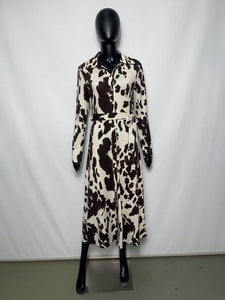 Cow dress - Coffee
