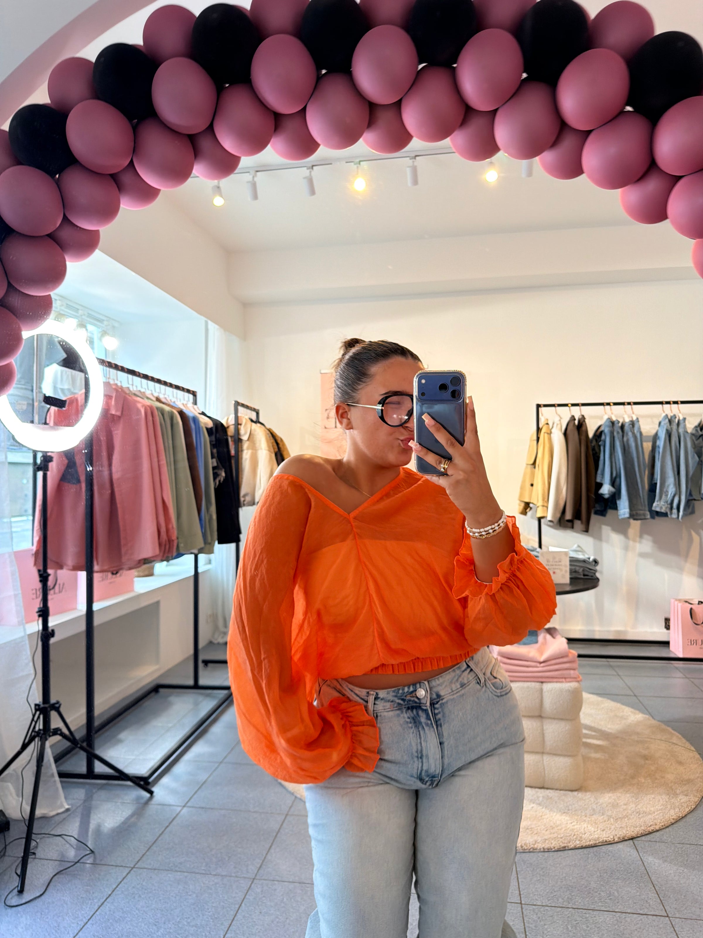 LILOZA BLOUSE - FLUO ORANGE