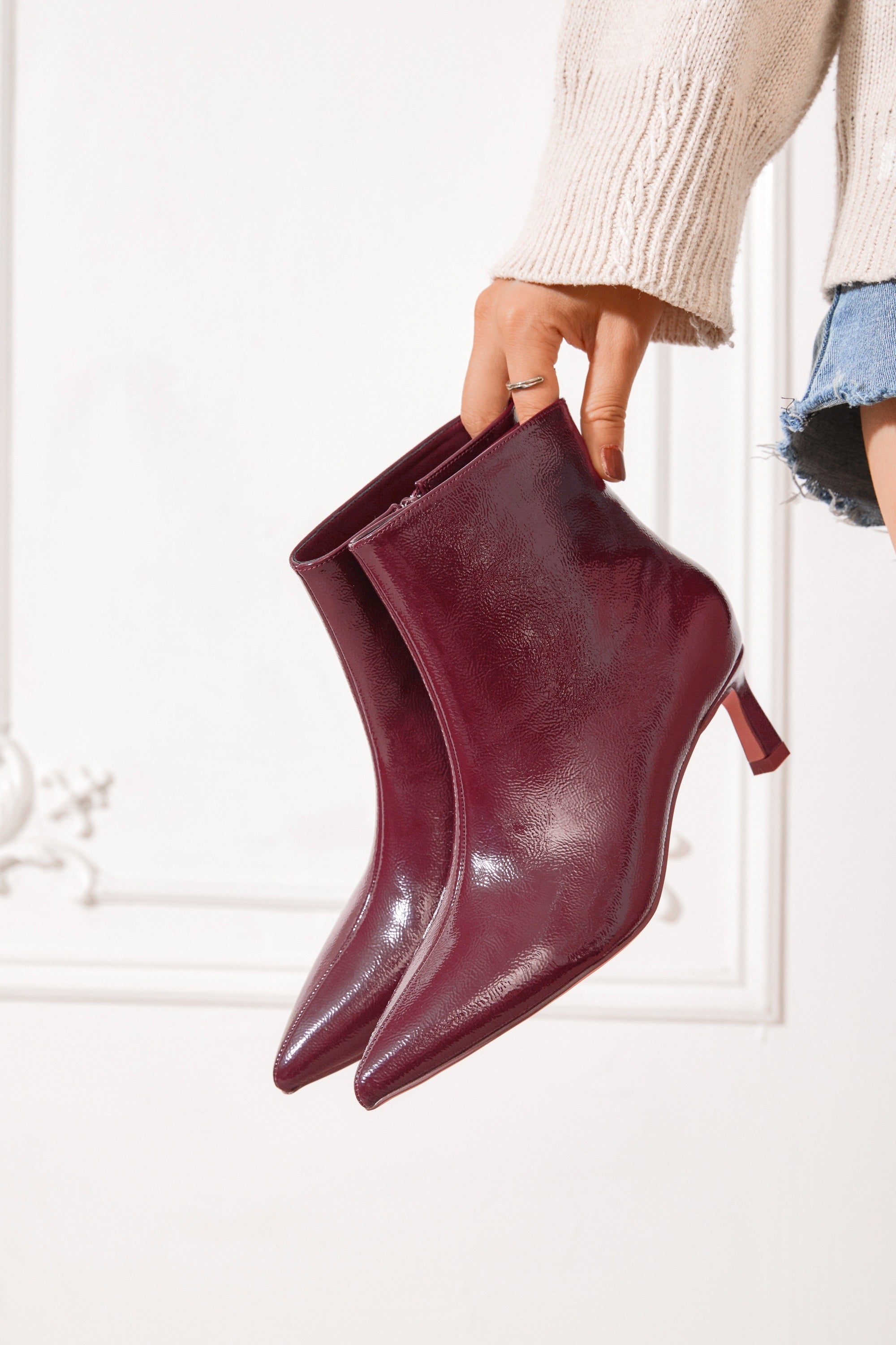 Lumi Ankel heels - Bordeaux