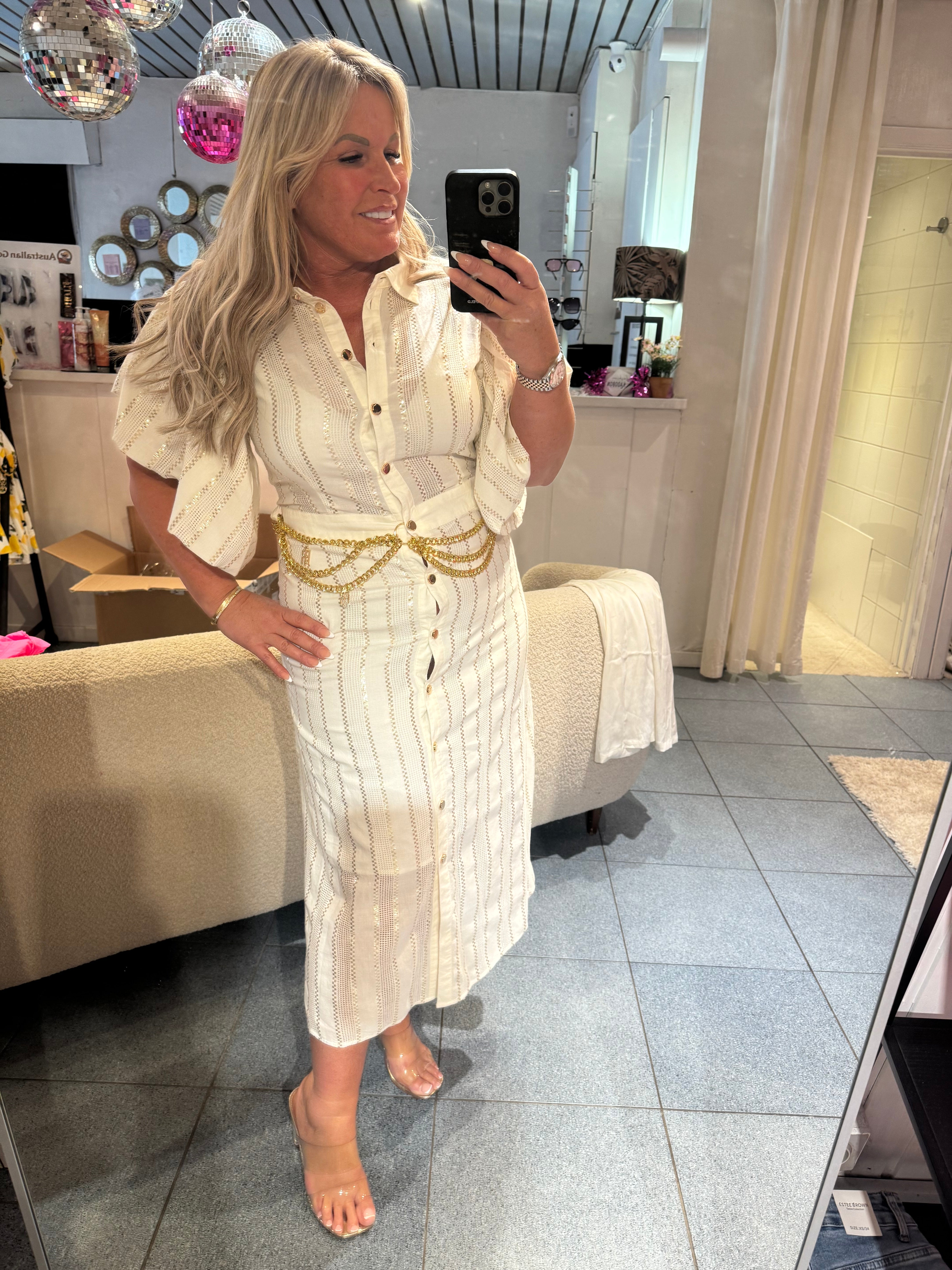 FRANCO Dress - Pure gold
